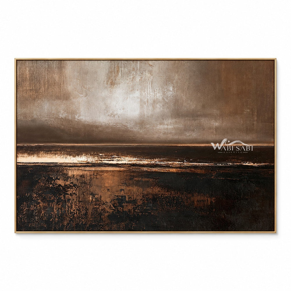 Bronze Horizon and Dark Water Wall Art — WS-0108 — artwork view