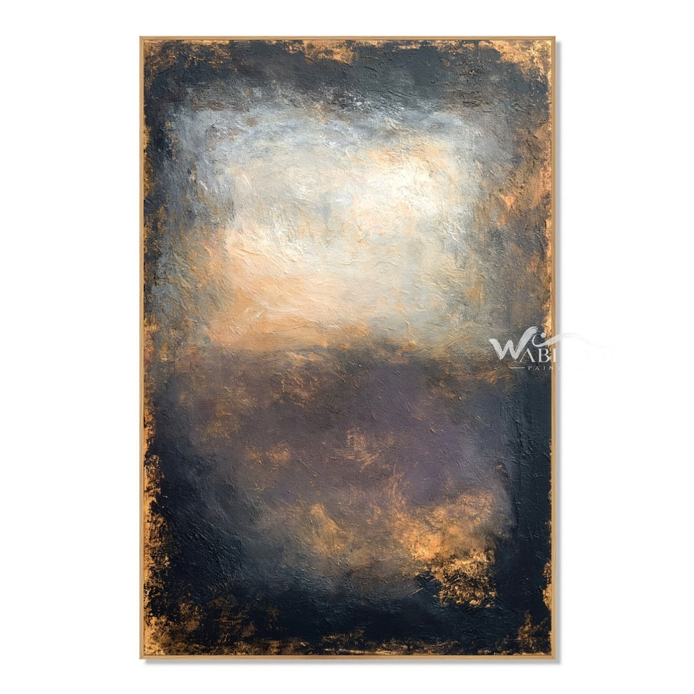 Charcoal and Brown Weathered Light Painting — WS-0199 — artwork view