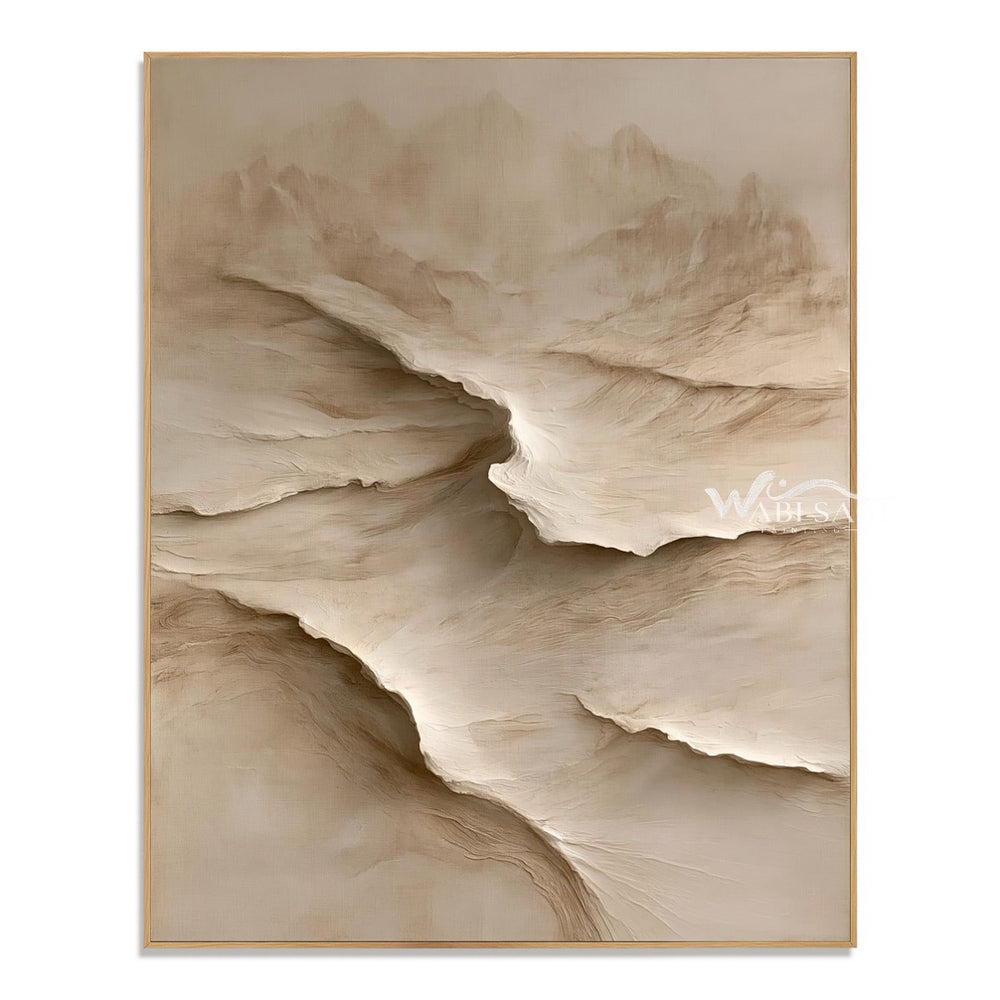 Cream Canyon Shelves Textured Painting — WS-0146 — artwork view