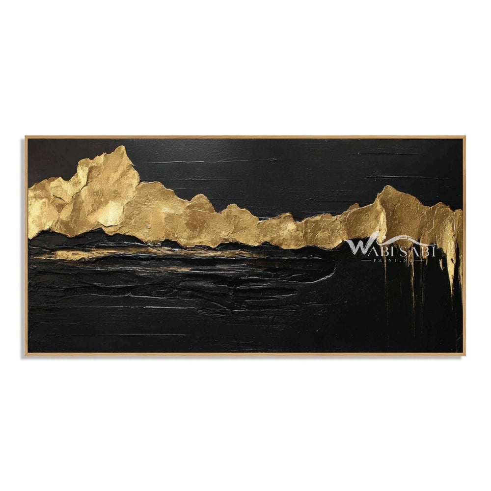 Golden Ridgeline on Black Canvas — WS-0260 — artwork view