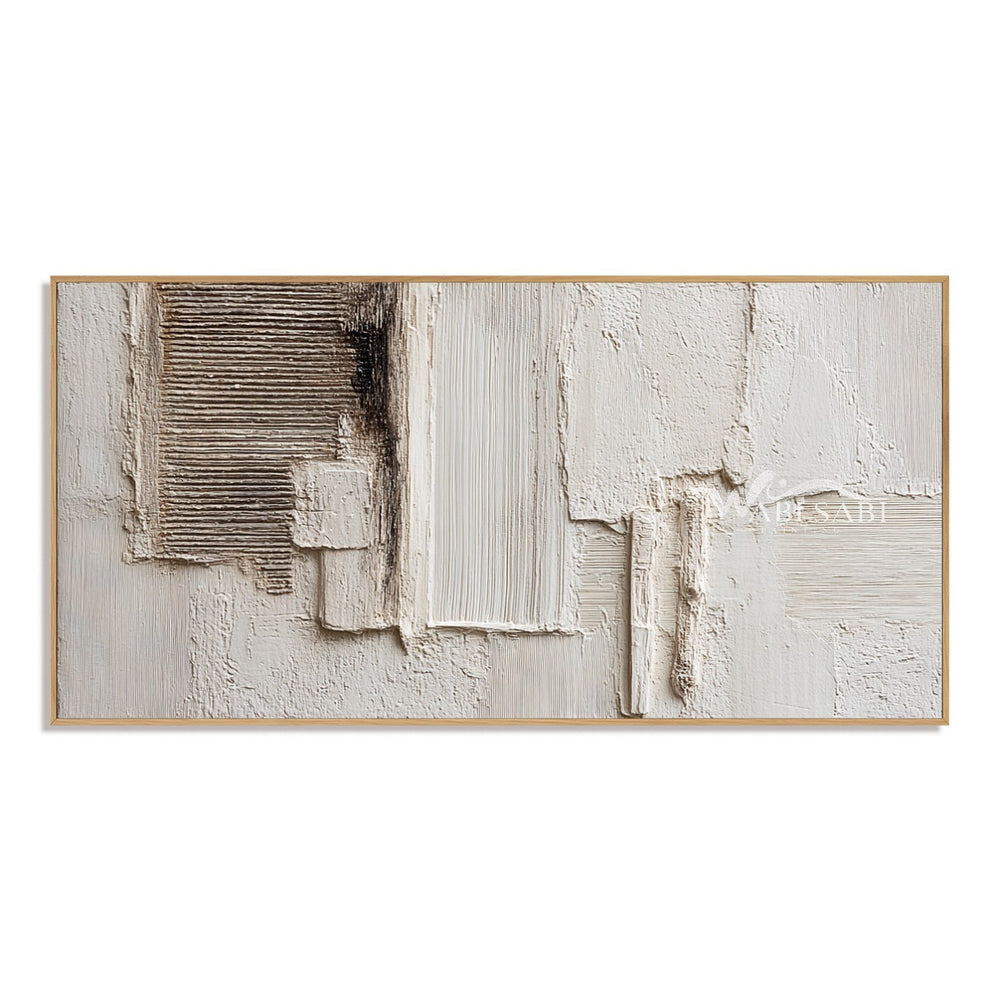 Ivory Overlap Textured Abstract — WS-0243 — artwork view