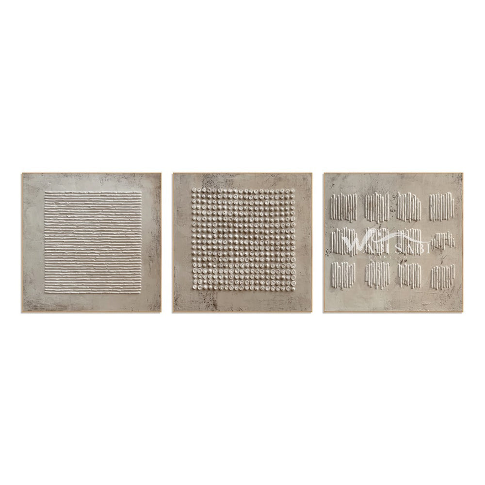 Square Dot Field 3-Piece Abstract Set — WS-0281 — artwork view