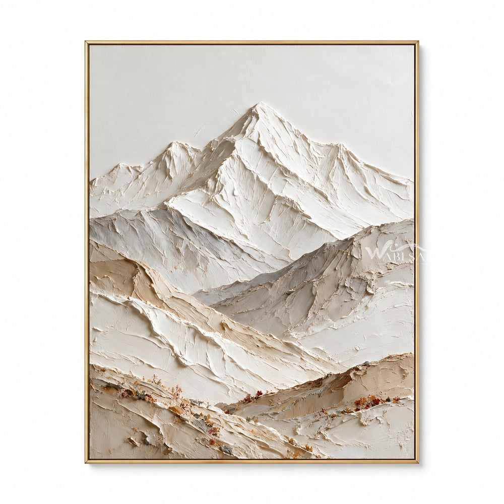 Vertical Ivory Mountain Valley Wall Art — WS-0059 — artwork view
