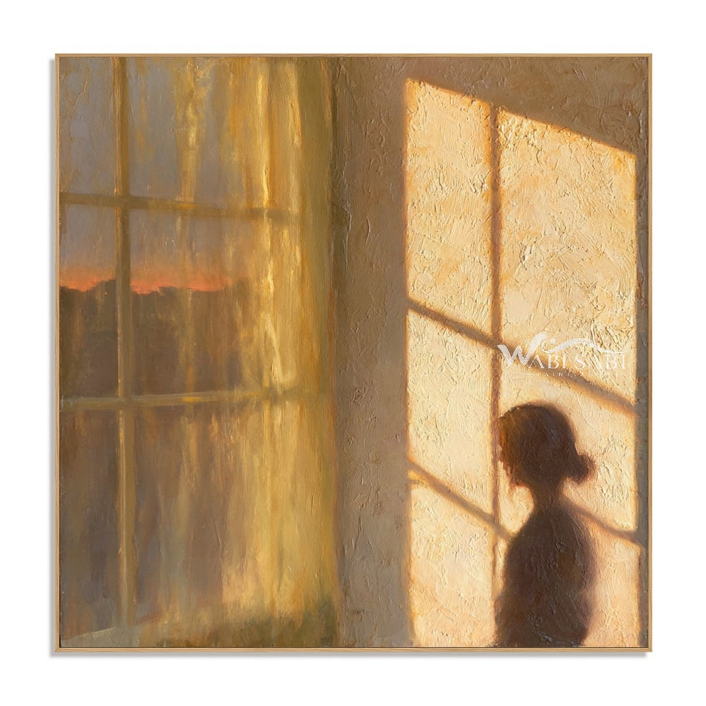 Amber Window Light and Figure Painting — WS-0204 — artwork view