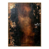 Black and Burnished Brown Abstract Wall Art. Dark outer field.