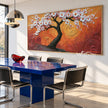 Blossom Tree in Amber Swirls shown in a dining area.