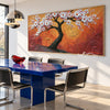 Blossom Tree in Amber Swirls shown in a dining area.