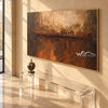 Bronze Divide Textured Wall Art shown above a bench.