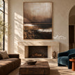 Brown Horizon with Broken White Reflections shown above a fireplace.