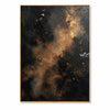 Diagonal copper-colored passage in charcoal, copper, brown. Charcoal background.