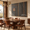 Charcoal Signs Geometric 2-Piece Set shown in a dining area.