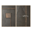 Charcoal Signs Geometric 2-Piece Set on a white background.