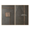 Charcoal Signs Geometric 2-Piece Set on a white background.