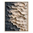 Cream and Charcoal Layered Forms Wall Art. Cream concentrated toward the upper right.