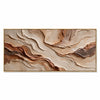 Wide contour composition in cream, rust, tan. Cream passage through rust and tan.