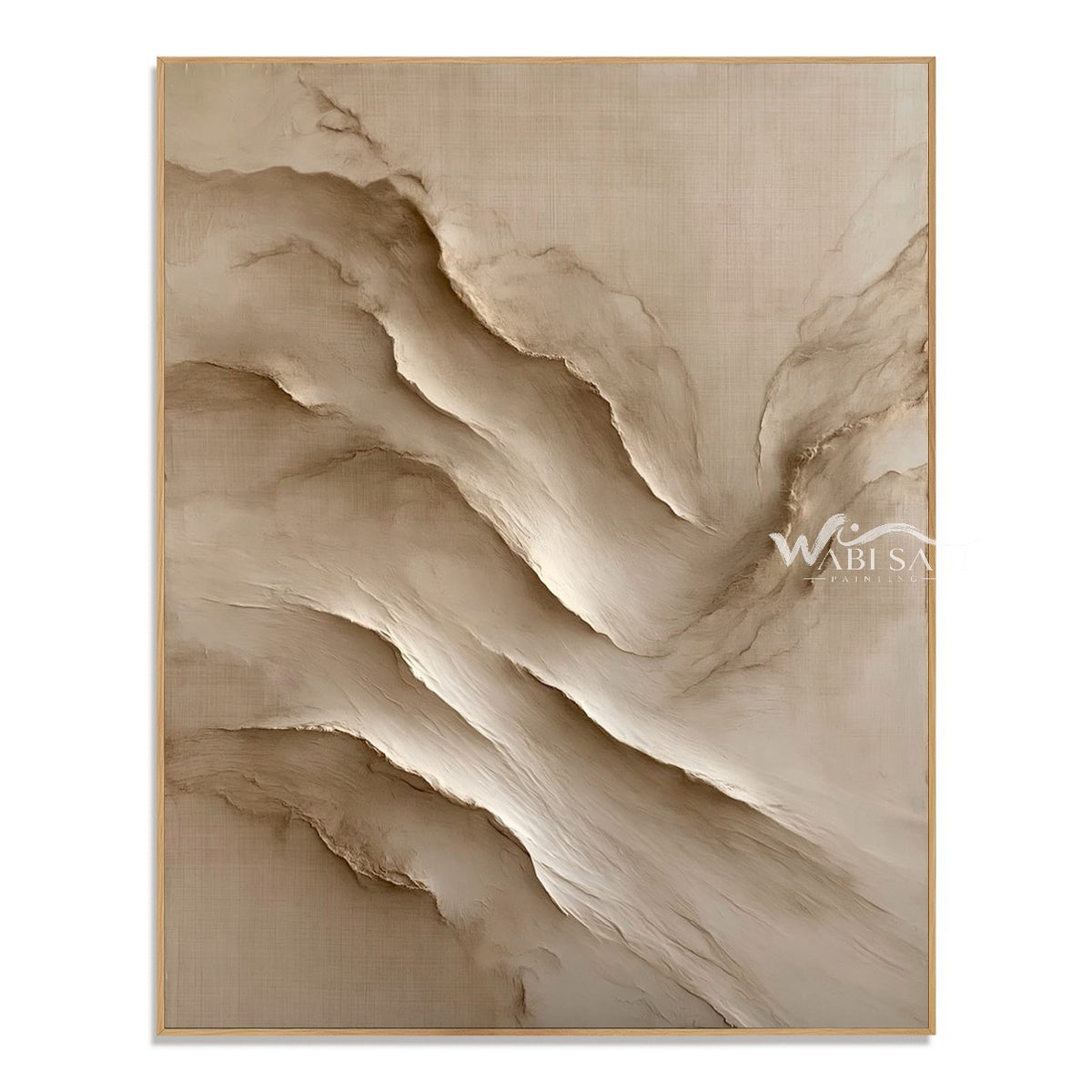 Diagonal Ivory Rock Layers Painting. Diagonal overlapping rock layers.