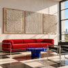 Dots and Fine Lines 3-Piece Set shown above a sofa.