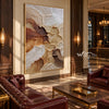 Earth Fold Abstract Wall Art shown in a seating area.