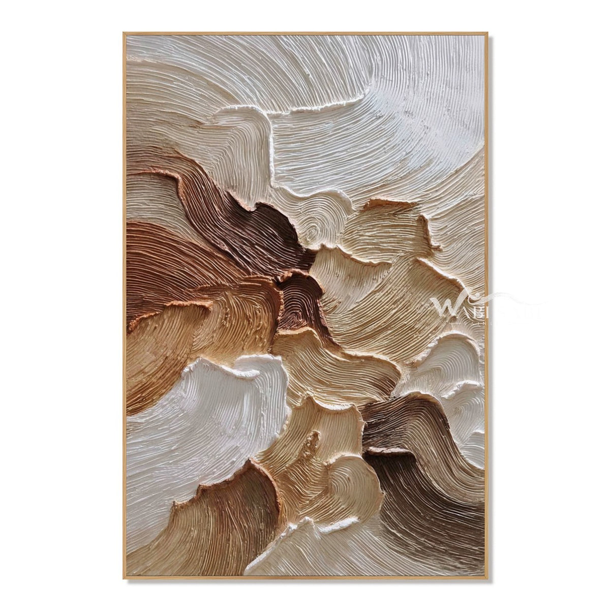 Earth Fold Abstract Wall Art on a white background.