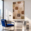 Earth Tone Blocks with Diagonal Marks Painting shown in a workspace.