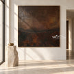 Ember Ground Abstract Painting shown in an open interior.