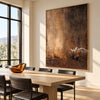 Faded Brass Abstract Wall Art shown in a dining area.