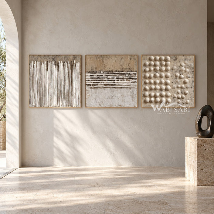 Fine Lines to Open Dots 3-Piece Set shown in an open interior.
