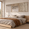 Fine Lines to Open Dots 3-Piece Set shown in a bedroom.