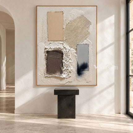 Four Gestures Neutral Abstract shown in an open interior.