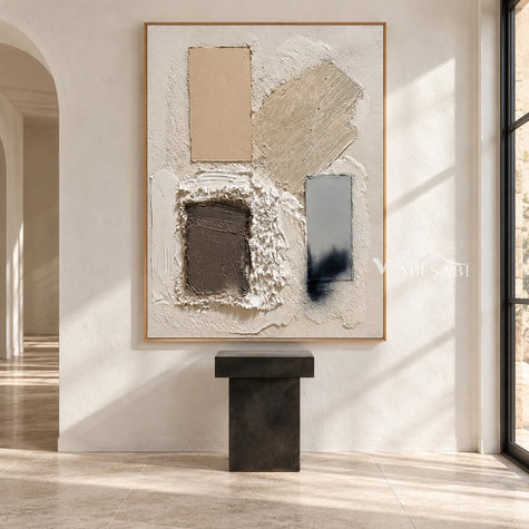 Four Gestures Neutral Abstract shown in an open interior.
