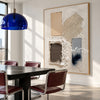 Four Gestures Neutral Abstract shown in a dining area.