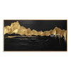 Golden Ridgeline on Black Canvas on a white background.