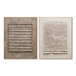 Grid and Ridges Neutral 2-Piece Set on a white background.