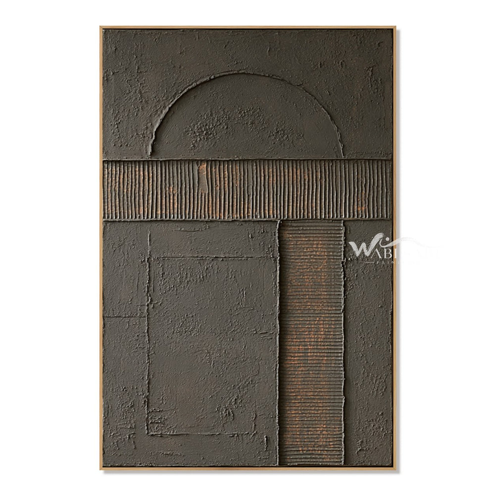 Half Circle in Charcoal Painting — WS-0251 — artwork view