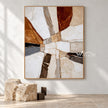 Ivory Crossroads Geometric Painting shown in an open interior.