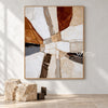Ivory Crossroads Geometric Painting shown in an open interior.