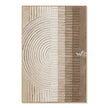 Ivory Half Circle and Bar Texture Painting. Concentric half circles and stacked bars.