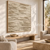 Ivory Layered Terrain Painting shown in a seating area.