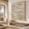 Ivory Layered Terrain Painting shown in a seating area.