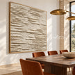 Ivory Layered Terrain Painting shown in a dining area.