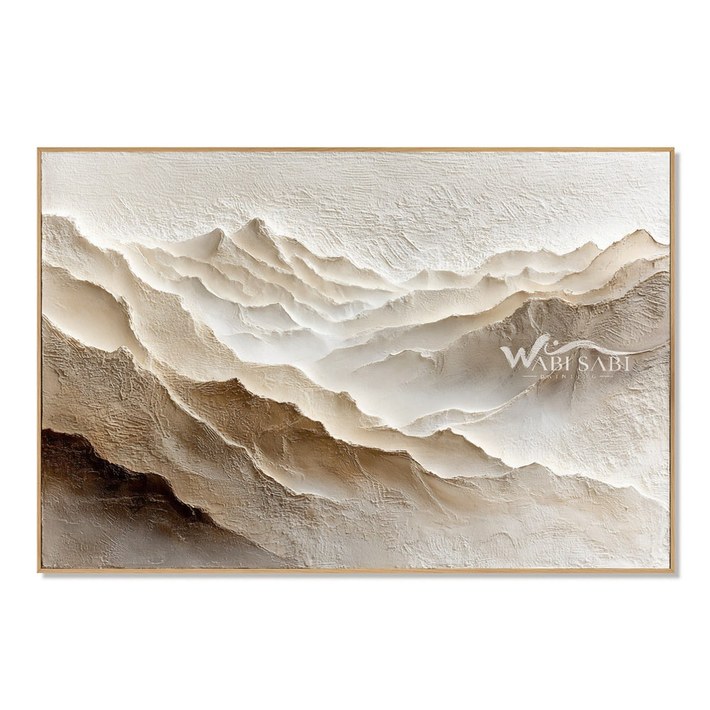 Ivory Mountain Peaks Textured Panorama — WS-0167 — artwork view