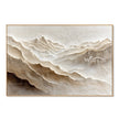 Ivory Mountain Peaks Textured Panorama. Overlapping ridges with raised edges.