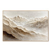 Ivory Mountain Peaks Textured Panorama. Overlapping ridges with raised edges.