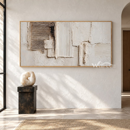Ivory Overlap Textured Abstract shown in an open interior.