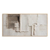Ivory Overlap Textured Abstract on a white background.