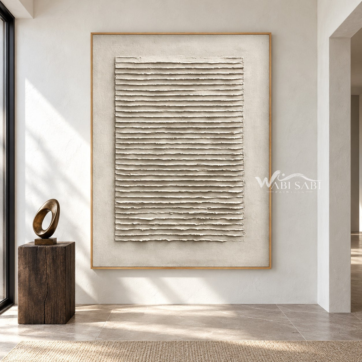 Ivory Ridge Field Abstract Painting shown in an open interior.