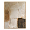 Ivory Rounded Blocks and Dark Ridges Painting. Dark ridged detail at the lower right.