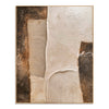 Ivory Stepped Shapes and Grooves Painting. Stepped shapes with fine horizontal grooves.