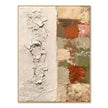 Ivory Texture and Earth Tone Blocks Wall Art. Earth tone blocks along the right.