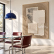 Ivory Texture Stack on Taupe shown in a dining area.